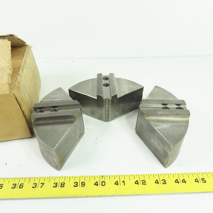 RKT-6200CI Soft Pie Chuck Jaws Cast Iron 1.5mm x 60° Serrations 6" OD Set/3
