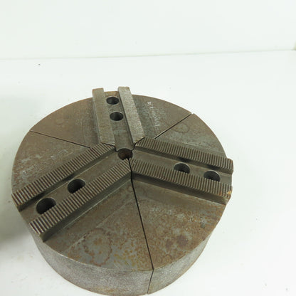 RKT-6200CI Soft Pie Chuck Jaws Cast Iron 1.5mm x 60° Serrations 6" OD Set/3