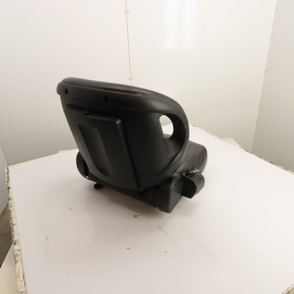 Black Universal Forklift Seat W/ Retractable Seatbelt & Slides, Adjustable Back