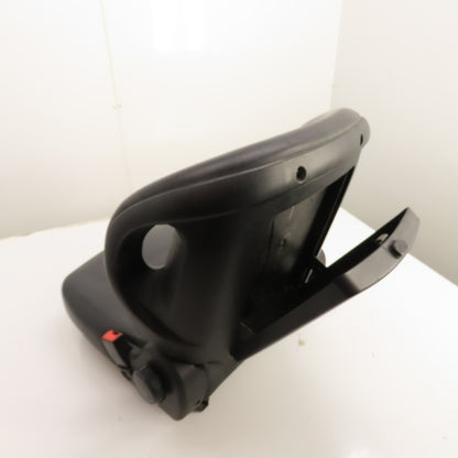 Black Universal Forklift Seat W/ Retractable Seatbelt & Slides, Adjustable Back