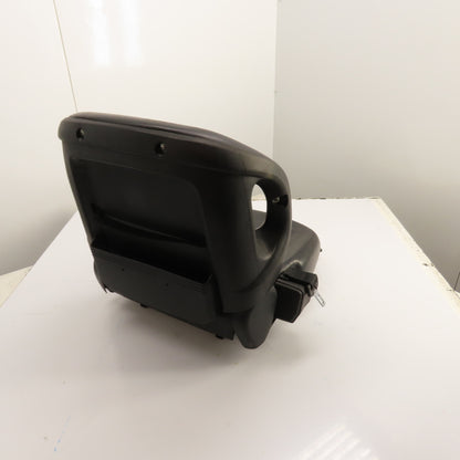 Black Universal Forklift Seat W/ Retractable Seatbelt & Slides, Adjustable Back