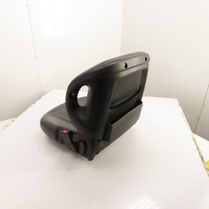 Black Universal Forklift Seat W/ Retractable Seatbelt & Slides, Adjustable Back