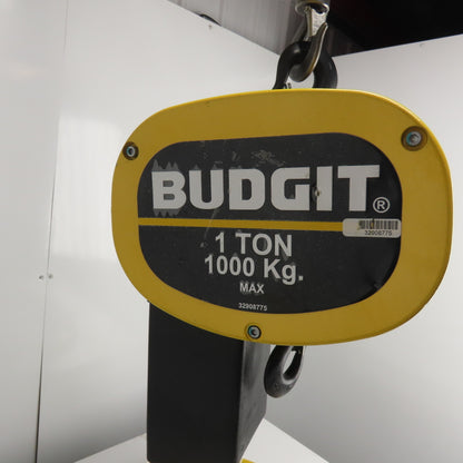Budgit BAHC0130 1 Ton 2000LB Pneumatic Air Chain Hoist 30FPM 90 PSIG 20'Lift NEW