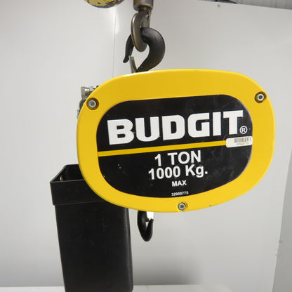 Budgit BAHCO130 1 Ton 2000LB Pneumatic Air Chain Hoist 30FPM 90 PSIG 20'Lift NEW