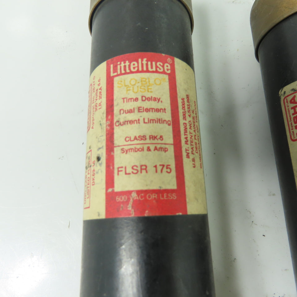 Littelfuse FLSR 175 Slo-Blo Fuses Dual Element Current Limiting 600VAC Lot/3