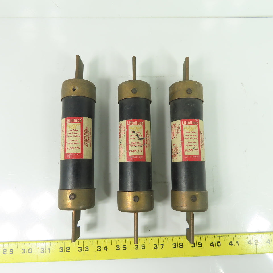 Littelfuse FLSR 175 Slo-Blo Fuses Dual Element Current Limiting 600VAC Lot/3