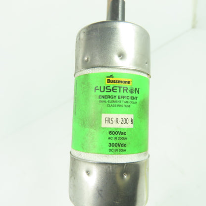 Bussmann FRS-R-200 200A Dual-Element Time-Delay Class RK5 Fuse 600VAC 300VDC