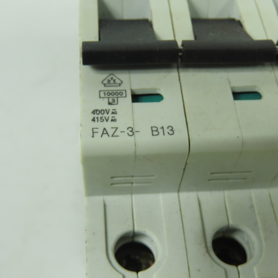 Moeller FAZ-3-B13 13A 3-Pole Miniature Circuit Breaker 400V/415V