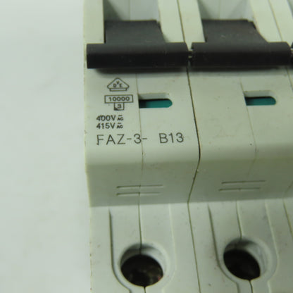 Moeller FAZ-3-B13 13A 3-Pole Miniature Circuit Breaker 400V/415V