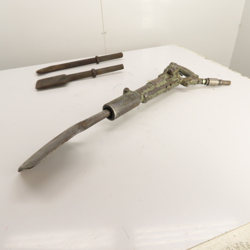 Le Roi Model 31 Pneumatic Chipping Hammer with (3) Chisel Attachments