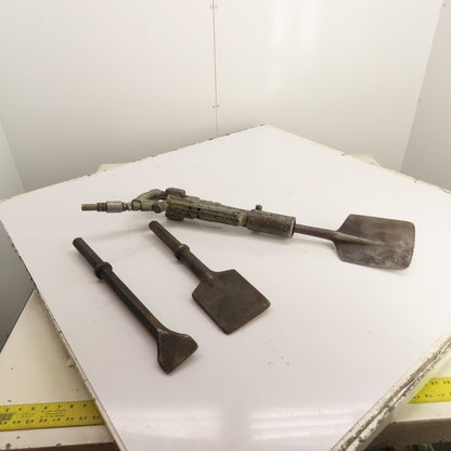 Le Roi Model 31 Pneumatic Chipping Hammer with (3) Chisel Attachments