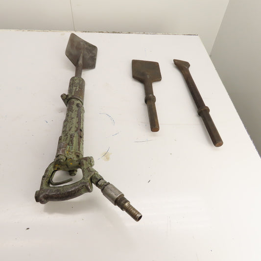 Le Roi Model 31 Pneumatic Chipping Hammer with (3) Chisel Attachments
