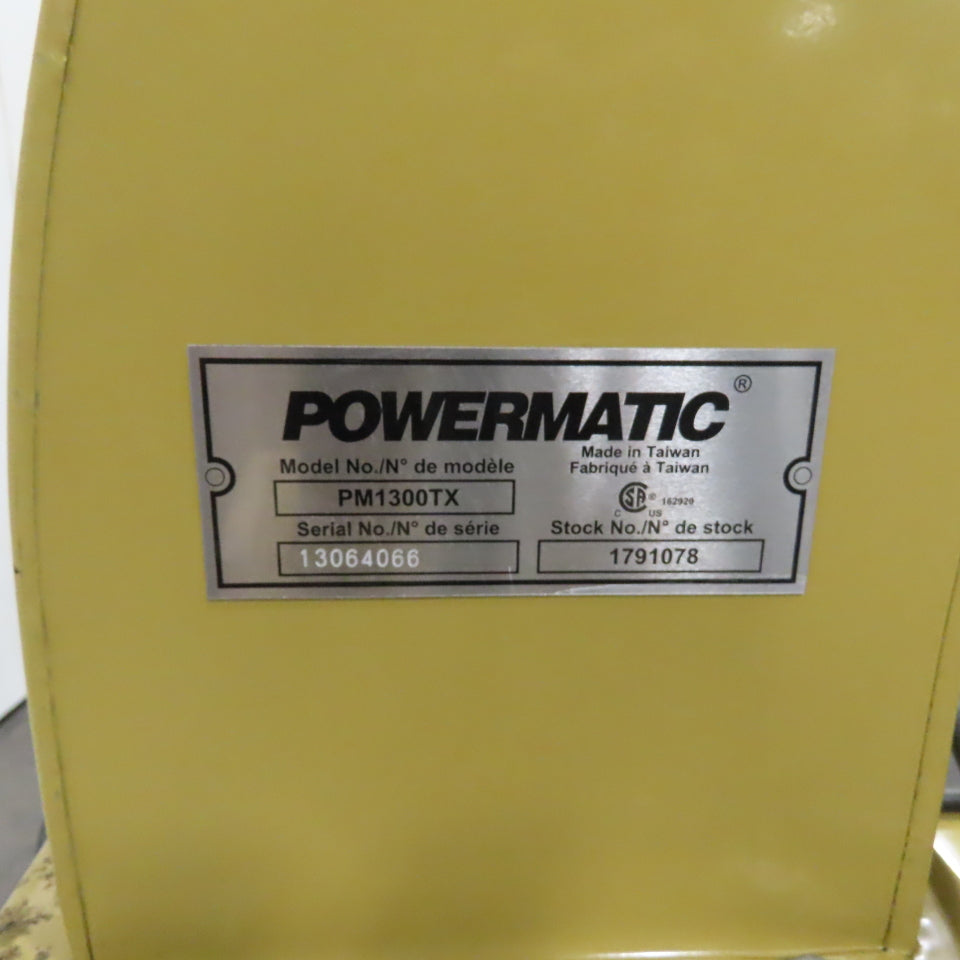 Powermatic 1791078 PM1300TX 1-3/4HP TurboCone Dust Collector 115/230V 1Ph