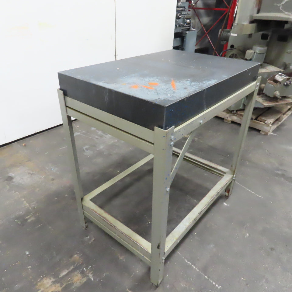 36" x 24" x 4" Thick Black Granite Layout Surface Inspection Plate Table