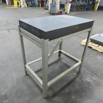 36" x 24" x 4" Thick Black Granite Layout Surface Inspection Plate Table