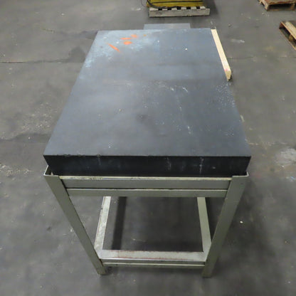 36" x 24" x 4" Thick Black Granite Layout Surface Inspection Plate Table