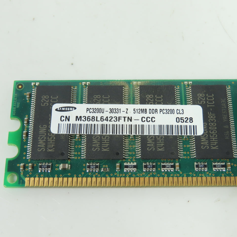 Samsung M368L6423FTN-CCC 512MB DDR PC3200 CL3 Desktop Memory RAM Module