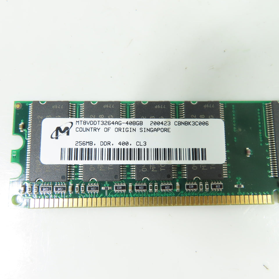 Micron MT8VDDT3264AG-40BGB 256MB DDR 400 CL3 Desktop RAM Memory Module