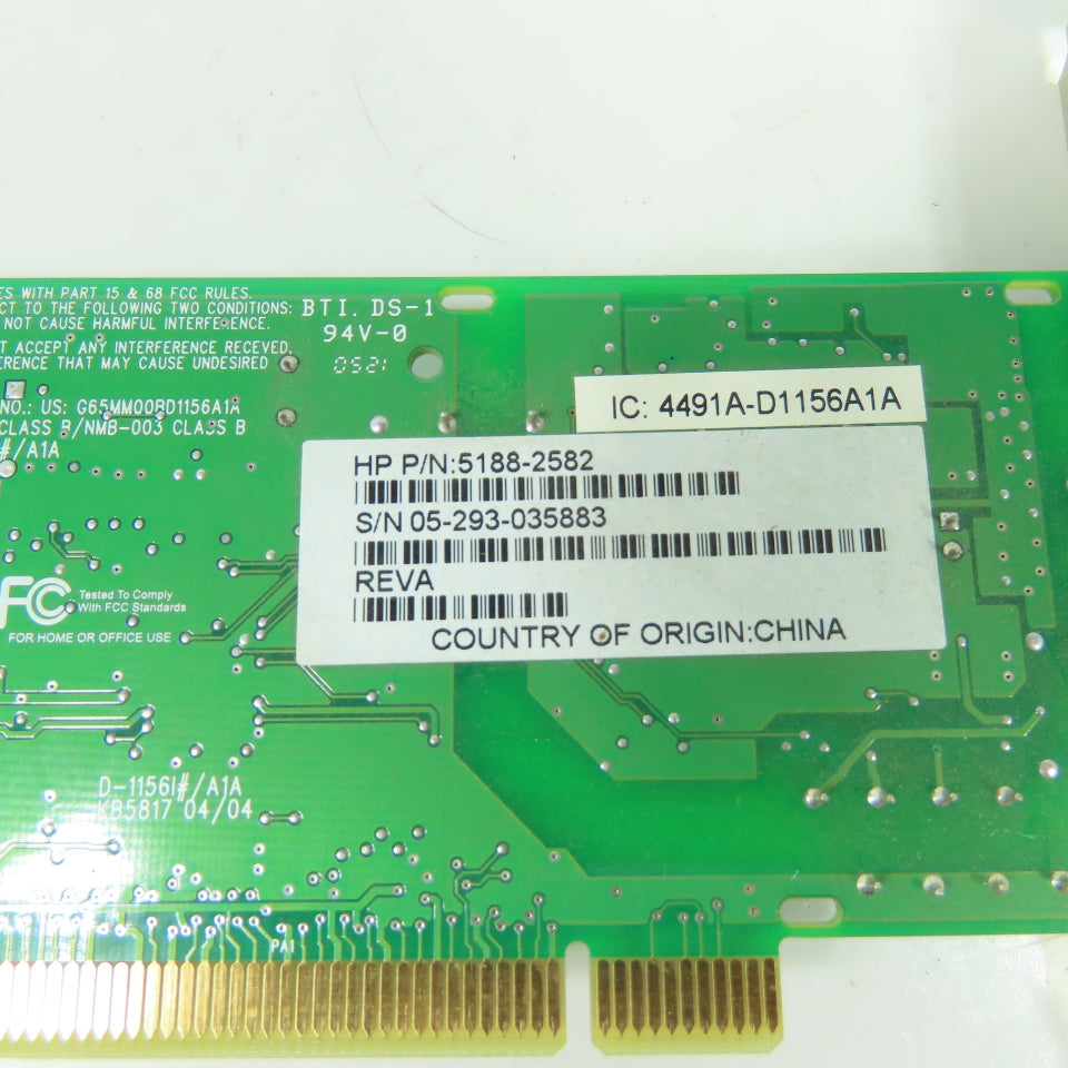 HP 5188-2582 Agere Systems 56K PCI Data Fax Modem Card
