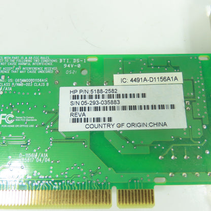 HP 5188-2582 Agere Systems 56K PCI Data Fax Modem Card