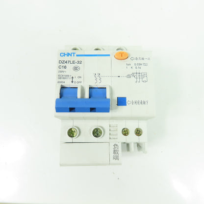 CHNT DZ47LE-32 16A 230V 1P+N RCBO Residual Current Circuit Breaker