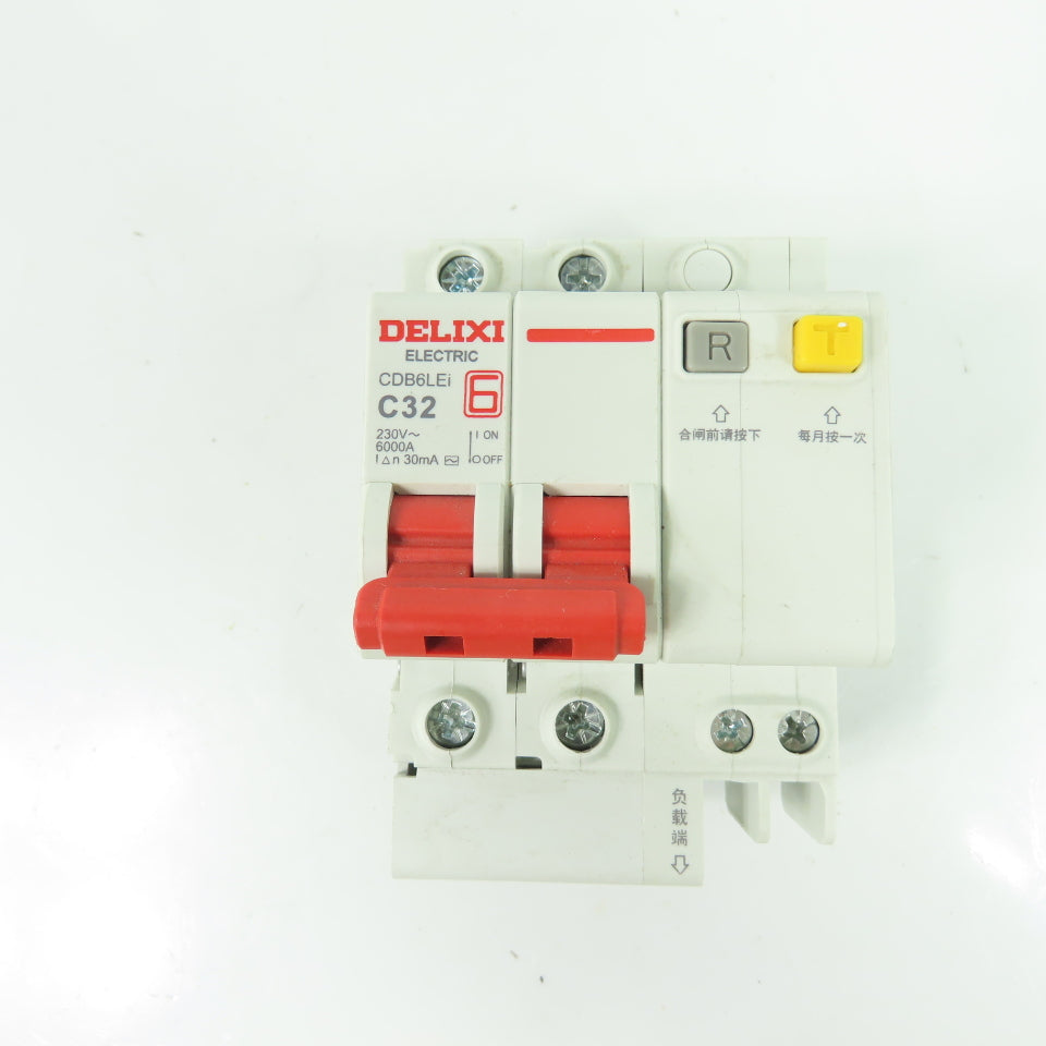 Delixi Electric CDB6LEi-C32 32A 230V 30mA RCBO Residual Current Circuit Breaker