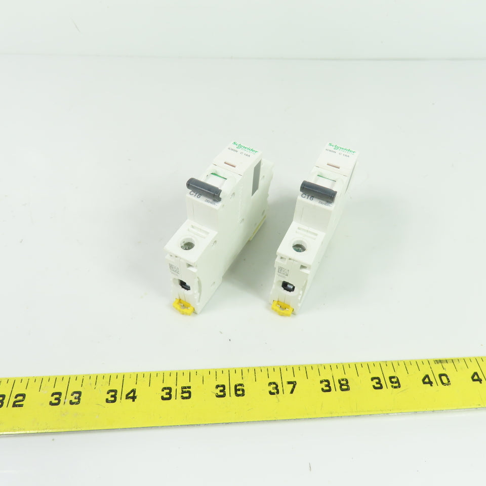 Schneider Electric iC65N C16A 1-Pole Circuit Breaker 16A Lot Of 2