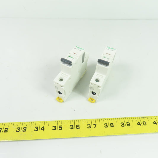 Schneider Electric iC65N C16A 1-Pole Circuit Breaker 16A Lot Of 2