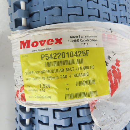 Movex P5422010425F 425mm Sideflexing Modular Conveyor Belt LFA 600 HE