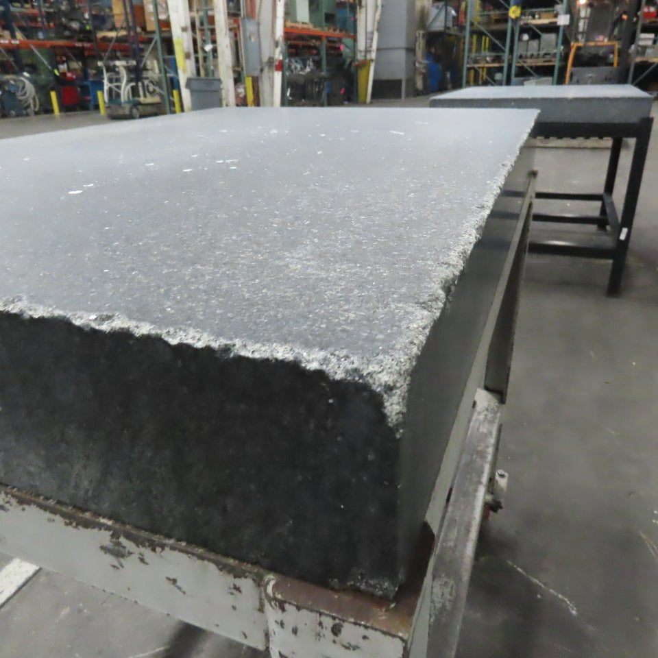 Black Granite Surface Inspection Plate 36" x 24" x 4" W/ Casters