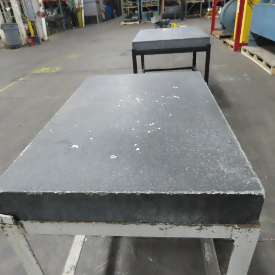 Black Granite Surface Inspection Plate 36" x 24" x 4" W/ Casters