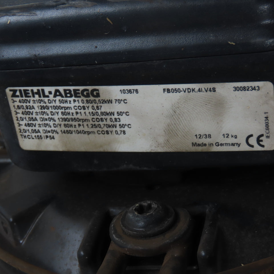 Ziehl-Abegg FB050-VDK.4I.V4S 20" Axial Fan 460V 3Ph 1460/1040RPM IP54