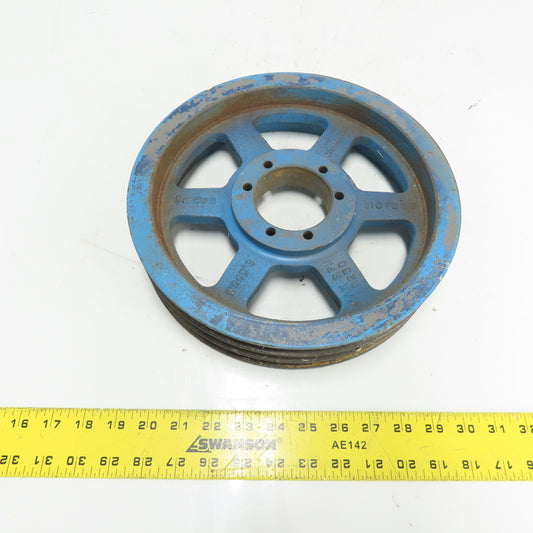 TB Woods 110 PD SK 4-Groove V-Belt Pulley Sheave SK Hub 11-5/16" Od x 2-1/2" W
