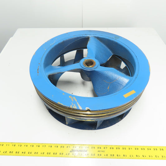 Dresser 770 A 3-Groove Compressor Fan Flywheel Pulley Assembly 21-3/8" OD