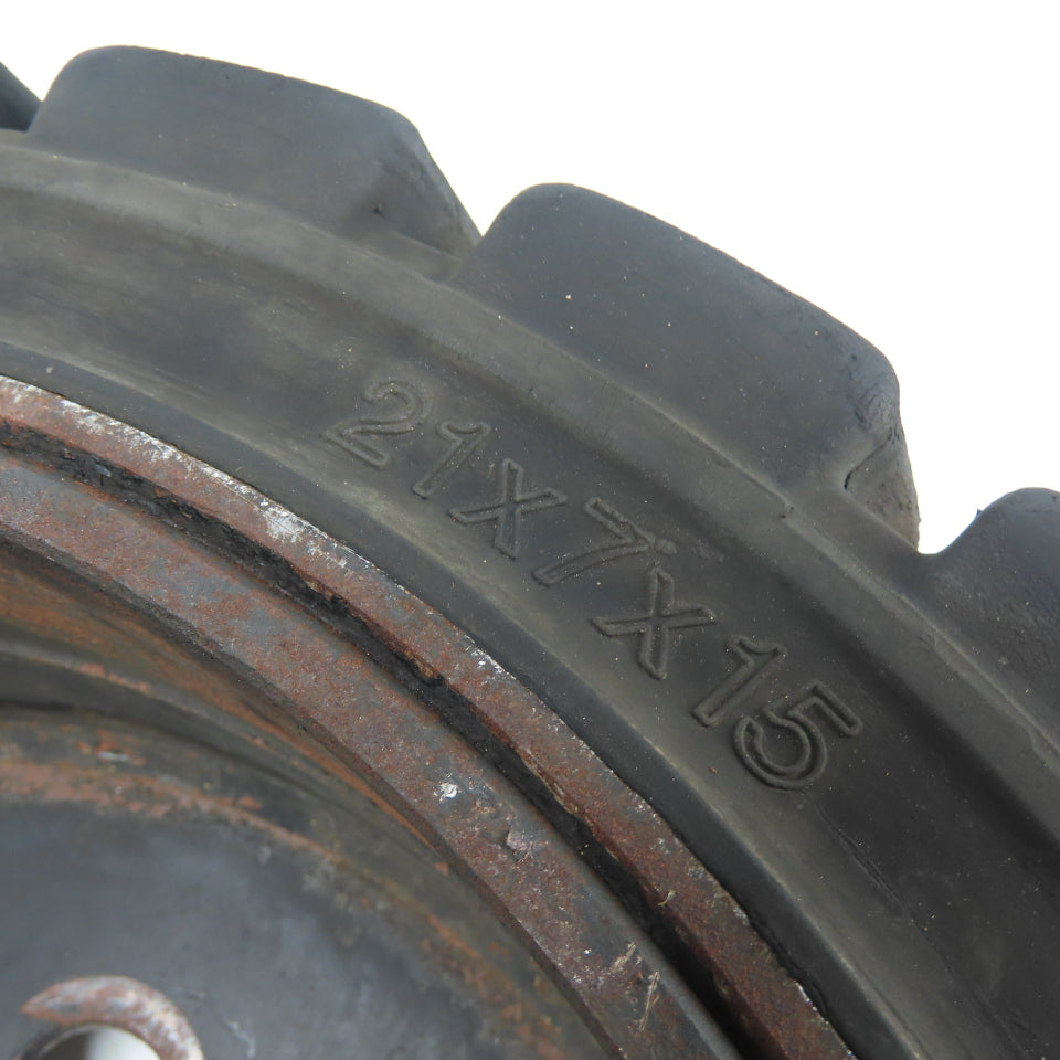Traxter 21x7x15 Solid Press-On Forklift Tire Rim From Caterpillar E5000