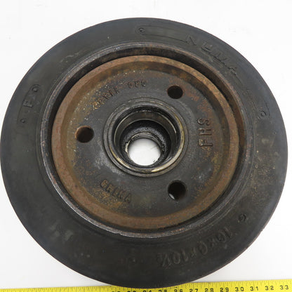 Numa Solid Press-On Forklift Tire 16x6x10.5 W/ 3-Hole Rim From Caterpillar E500