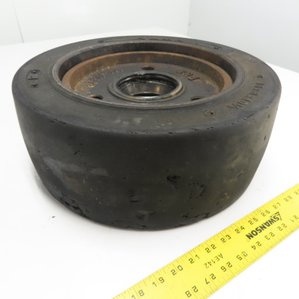 Numa Solid Press-On Forklift Tire 16x6x10.5 W/ 3-Hole Rim From Caterpillar E500