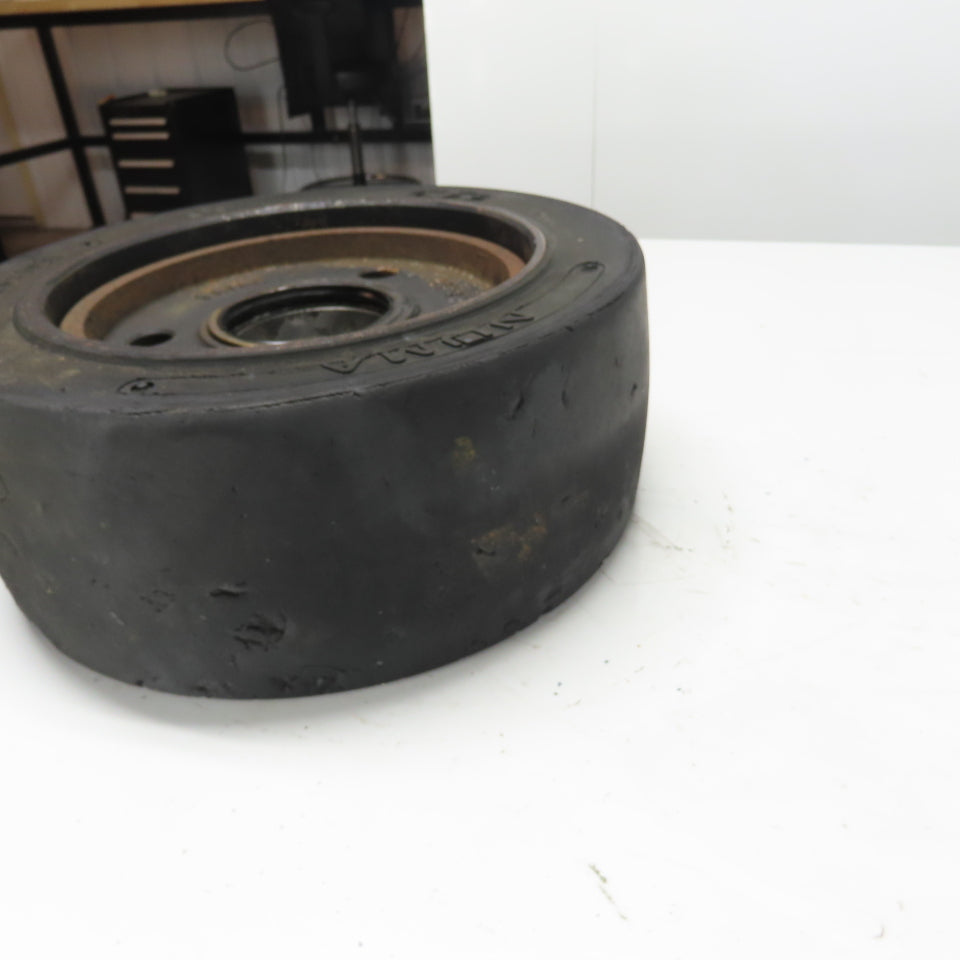 Numa Solid Press-On Forklift Tire 16x6x10.5 W/ 3-Hole Rim From Caterpillar E500