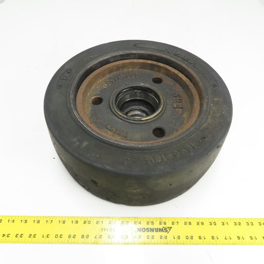 Numa Solid Press-On Forklift Tire 16x6x10.5 W/ 3-Hole Rim From Caterpillar E500