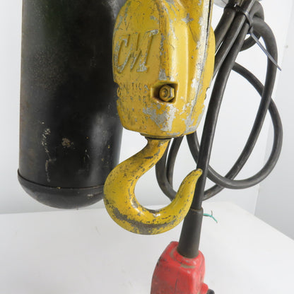 CM Lodestar Model E 1/2 Ton Electric Chain Hoist 220V 1Ph 8 FPM 10' Lift