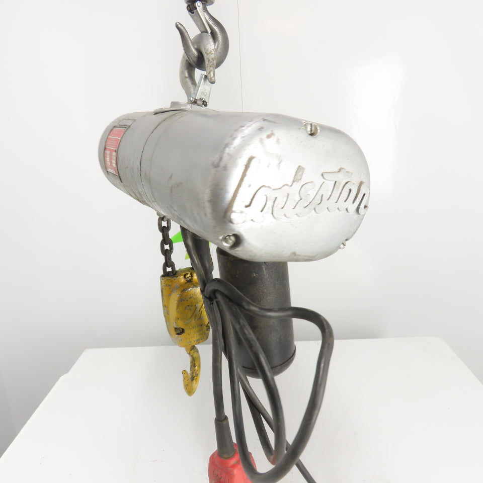 CM Lodestar Model E 1/2 Ton Electric Chain Hoist 220V 1Ph 8 FPM 10' Lift