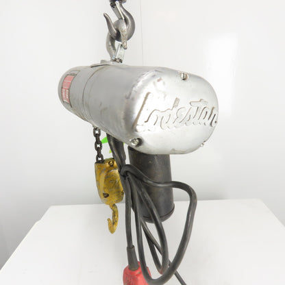 CM Lodestar Model E 1/2 Ton Electric Chain Hoist 220V 1Ph 8 FPM 10' Lift