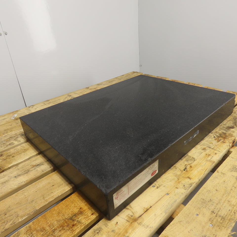 24" x 18" x 3" Thick Black Granite Layout Surface Inspection Plate