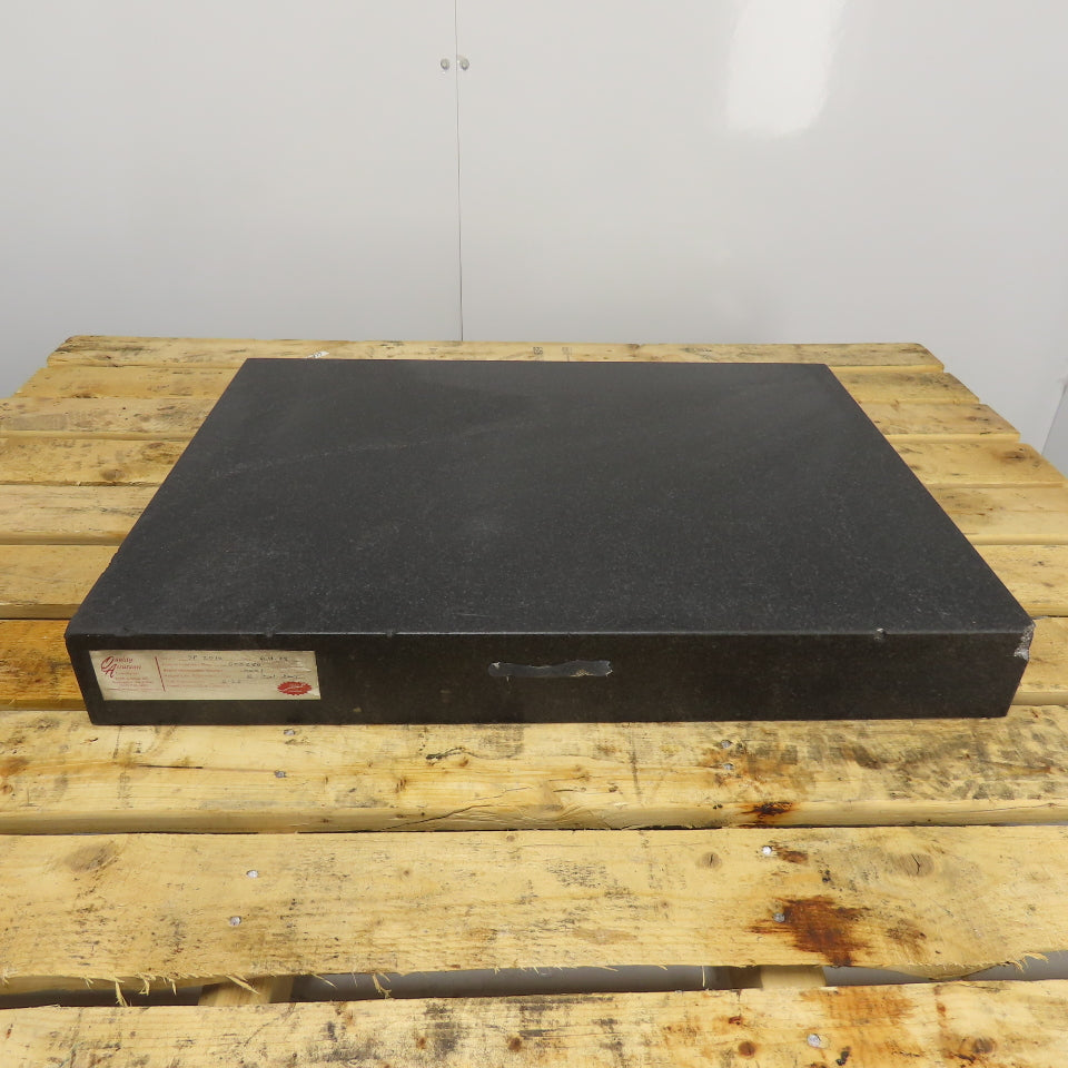 24" x 18" x 3" Thick Black Granite Layout Surface Inspection Plate