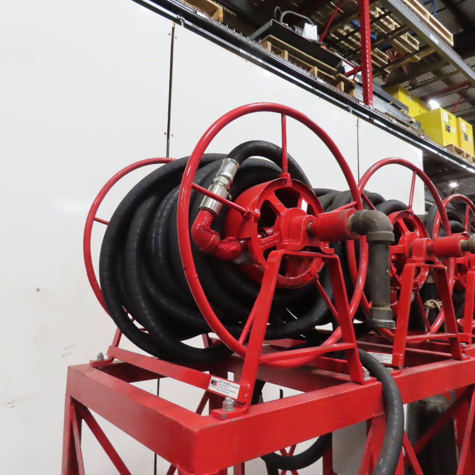 Industrial Fire Brigade Hose Reel For Compressed CO2 Systems 90' Lot Of 5