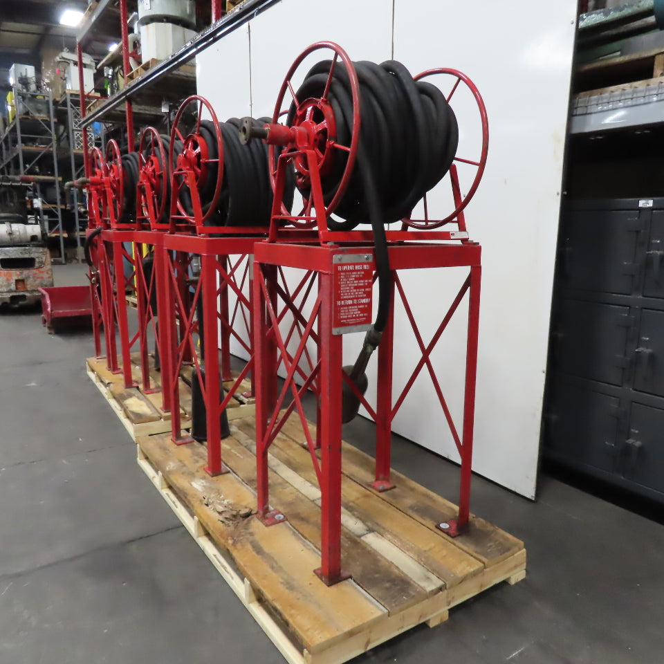 Industrial Fire Brigade Hose Reel For Compressed CO2 Systems 90' Lot Of 5