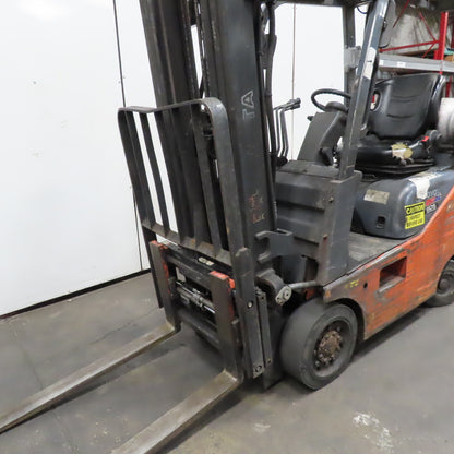 Toyota 8FGCU18 2900Lbs LP Gas Forklift 189" Lift Side Shift Fork Positioner