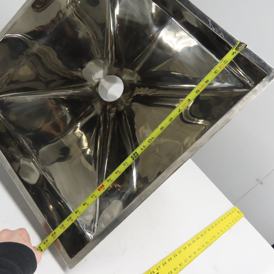 Multi-Head Weigher Machine Funnel 22-3/4" x 22-1/2" Top 5" OD Outlet