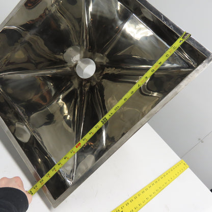 Multi-Head Weigher Machine Funnel 22-3/4" x 22-1/2" Top 5" OD Outlet