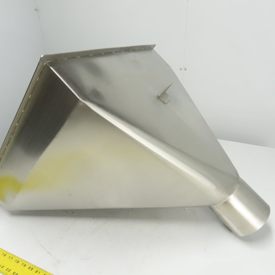 Multi-Head Weigher Machine Funnel 22-3/4" x 22-1/2" Top 5" OD Outlet